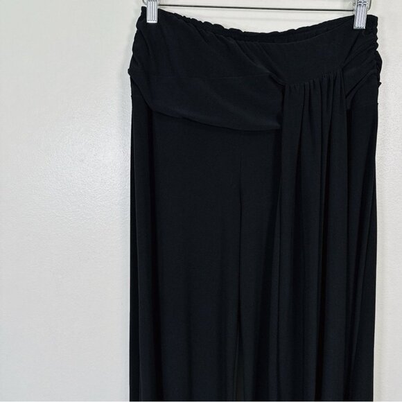 Frank Lyman Palazzo Wide Leg Ruched Drape Pant, size 10 - Picture 4 of 14